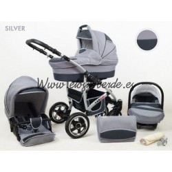 Carro LarGO 3 piezas Silver Gris