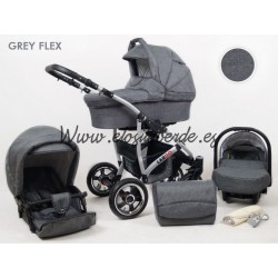 Carro LarGO 3 piezas Silver Gris Mengue