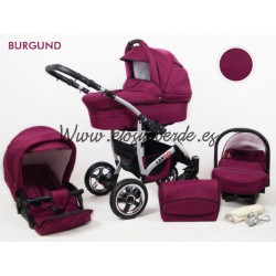 Carro LarGo 3 piezas Burgundy
