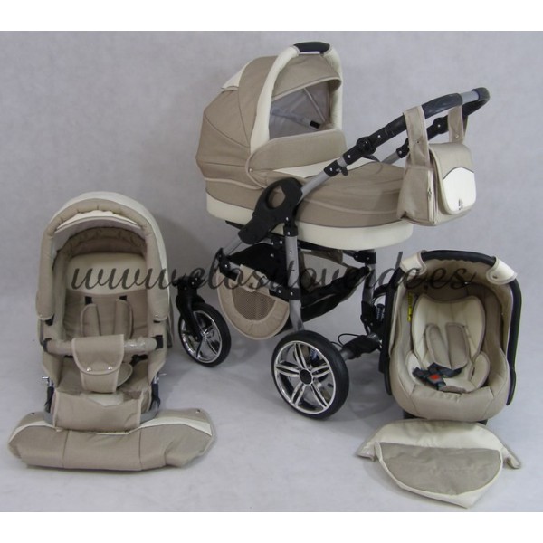 Carro de bebé Smile 3 piezas Crema