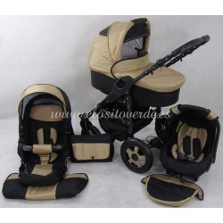Carro de bebé Milano 3 piezas Camel negro