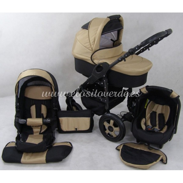 Carro de bebé Milano 3 piezas Camel negro