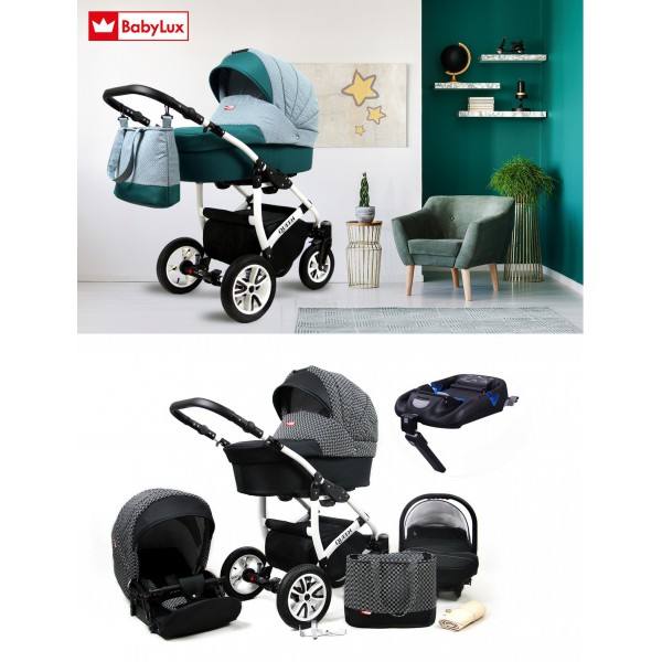 Queen Carro de bebé 3 en 1 azul marino