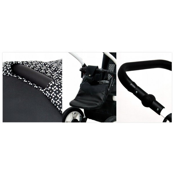 Queen Carro de bebé 3 en 1 azul marino