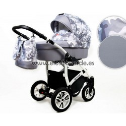 Queen Carro de bebé 3 en 1 camuflaje militar táctico