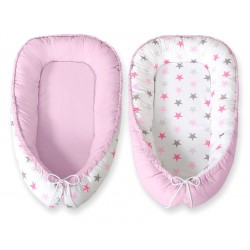 Nido colecho moisés bebé reversible Estrellas Rosa