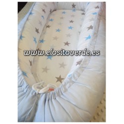 Nido colecho moisés bebé reversible Estrellas Azul