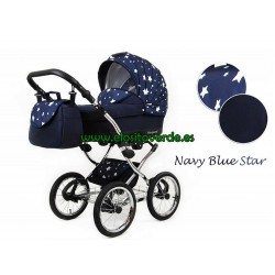 Margaret Carrito Clásico bebé 3 en 1 azul estrellas