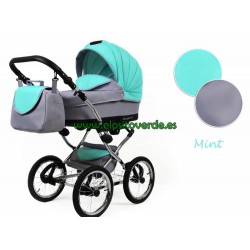 Margaret carrito clásico bebé 3 en 1 gris menta