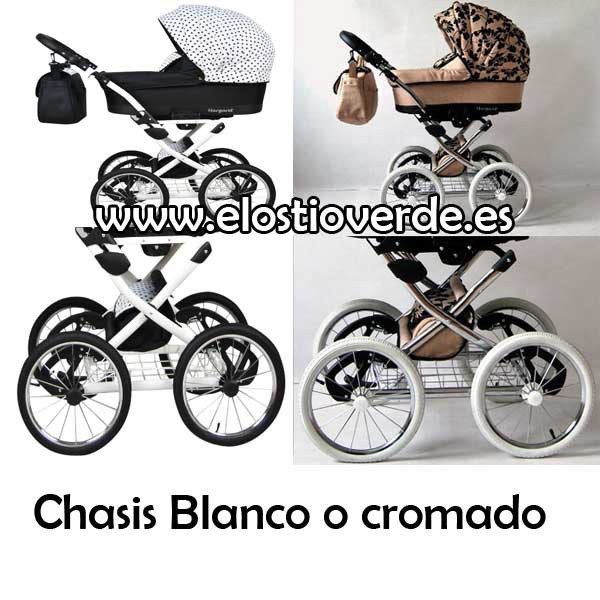 Margaret carrito clásico bebé 3 en 1 gris menta