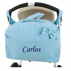 Bolso Maternal Piel Azul