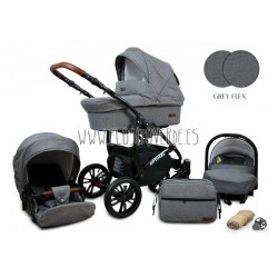 Optimal carro de bebé 3 en 1 gris melange