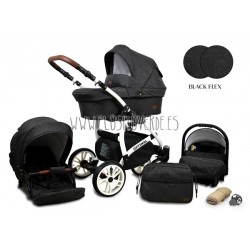 Optimal carro de bebé 3 en 1 negro