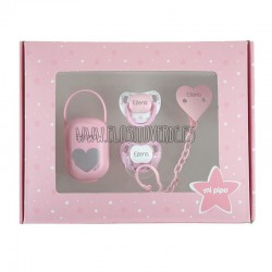 Pack cajita mis imprescindibles rosa personalizada