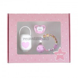 Pack cajita regalo rosa my baby personalizada