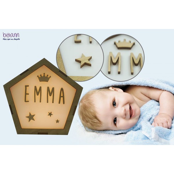 Lampara personalizada decoración nombre