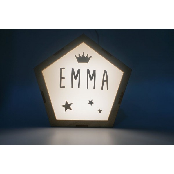 Lampara personalizada decoración nombre