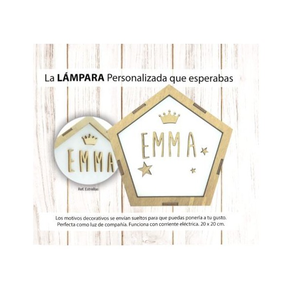 Lampara personalizada decoración nombre