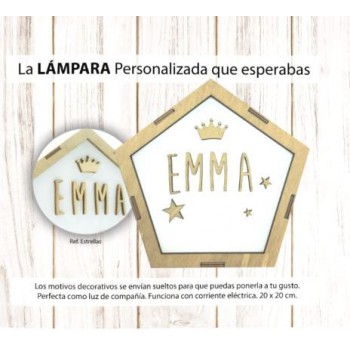 Lampara personalizada decoración nombre