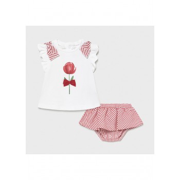 Conjunto Falda recién nacida niña Tulipán Mayoral