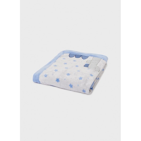 Manta pelo estampada bebé jirafa gris mayoral