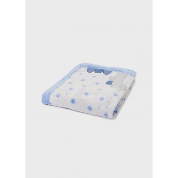 Manta pelo estampada bebé jirafa gris mayoral