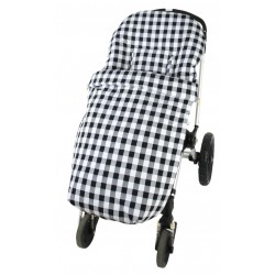 Saco silla de paseo cuadro Vichy negro Premium