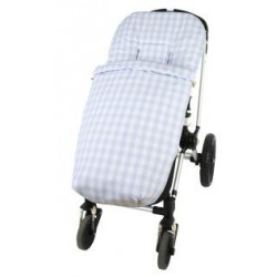 Saco silla de paseo cuadro Vichy azul Premium