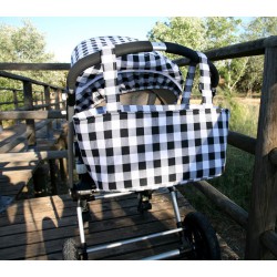 Bolso carrito o silla  Pocket Bombonera Vichy negro