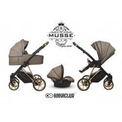 Musse royale 3 piezas gris perla verde Babyactive carro...