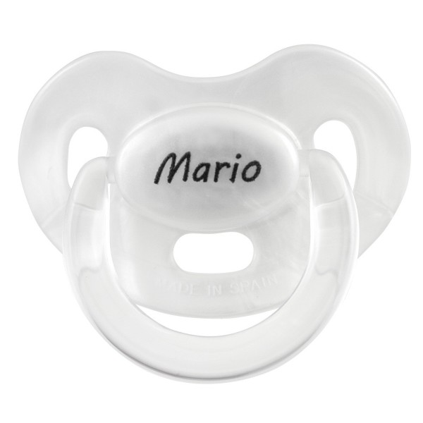 Chupete perlado con nombre personalizado