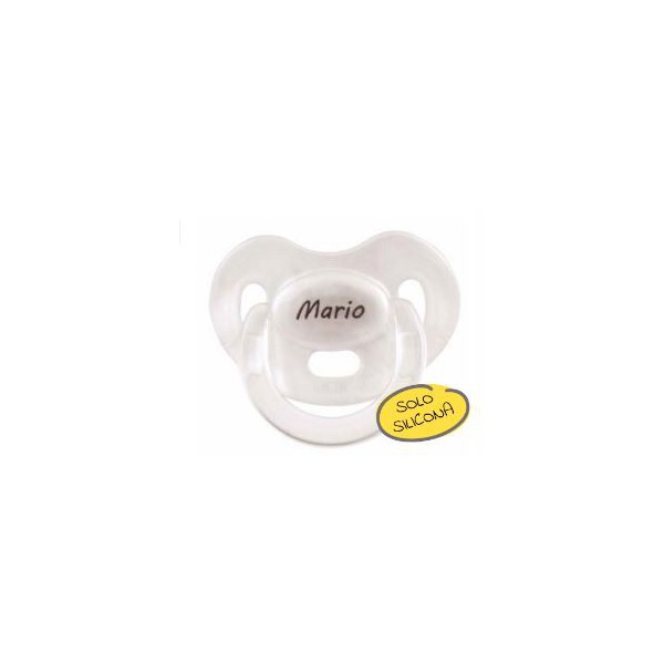 Chupete perlado con nombre personalizado