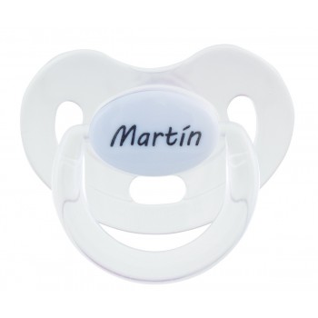 Chupete Transparente con nombre personalizado
