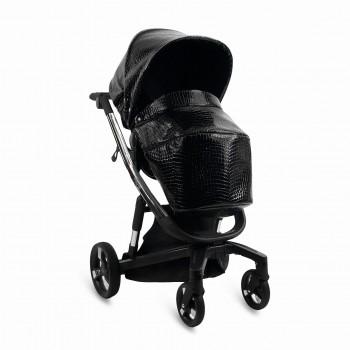 AGOTADO IBebe Electrónico Carro De Bebé Eco Piel Cocodrilo Negro