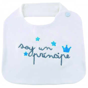 Babero con nombre soy un príncipe bebé niño