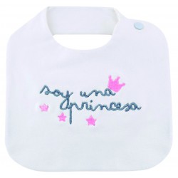 Babero soy una princesa con nombre bebé niña