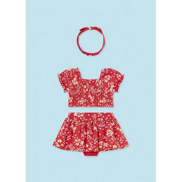 Traje Granadina Flores Rojo con Cinta Mayoral 6...