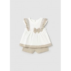 Conjunto Bermuda Lino Combinado Mayoral 12 meses a 4 años