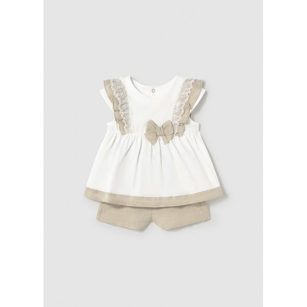 Conjunto Bermuda Lino Combinado Mayoral 12...