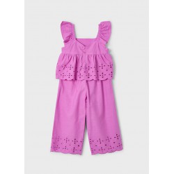Traje Largo Perforado Mayoral Fucsia 2 a 6 años