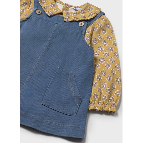 Conjunto de Vestido Peto Vaquero y Blusa...