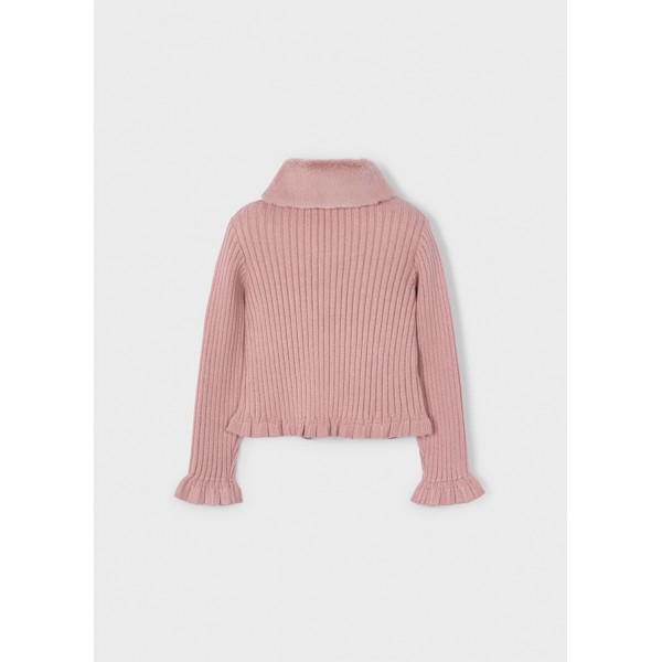 Chaqueta 100% Algodón con Cuello de Pelo...