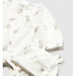 Traje Enterizo de Algodón con Gorrito: Estampado Ositos,...
