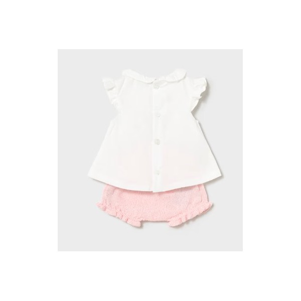 Conjunto Bebé Niña Camisa Volantes Flores y...
