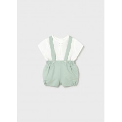 Peto Tirantes con camisa aqua de 4 a 18 meses Mayoral