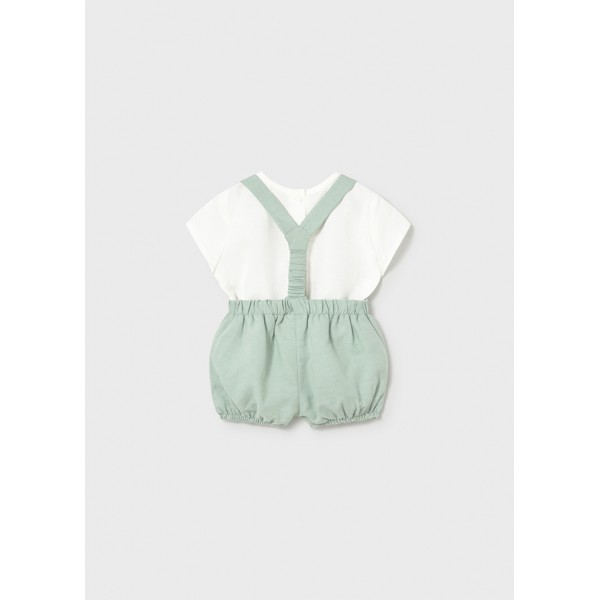 Peto Tirantes con camisa aqua de 4 a 18 meses...