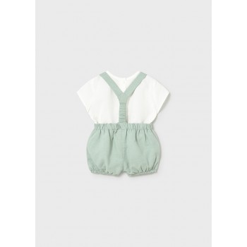 Peto Tirantes con camisa aqua de 4 a 18 meses Mayoral