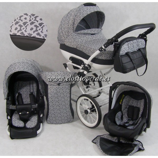 Carrito Bebé 3 piezas Chloe Rita Luxury Gris...