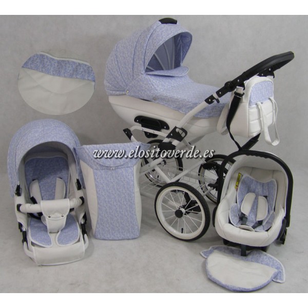 Carrito Bebé 3 piezas Chloe Rita Luxury Azulón...