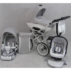 Carrito Bebé 3 piezas Chloe Rita Luxury Gris Estampado...
